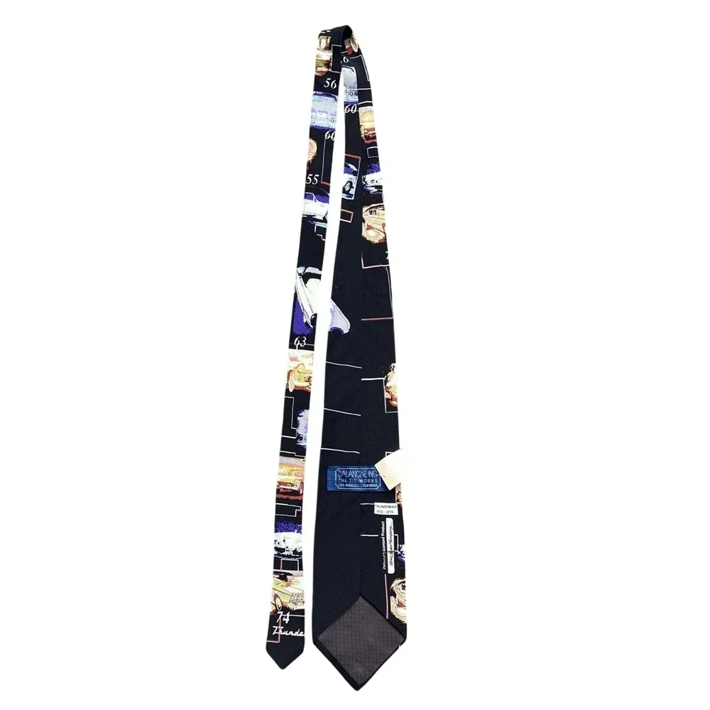 Vintage Ford Thunderbird Silk Tie Classic T-Birds Necktie Designer‎ Licensed